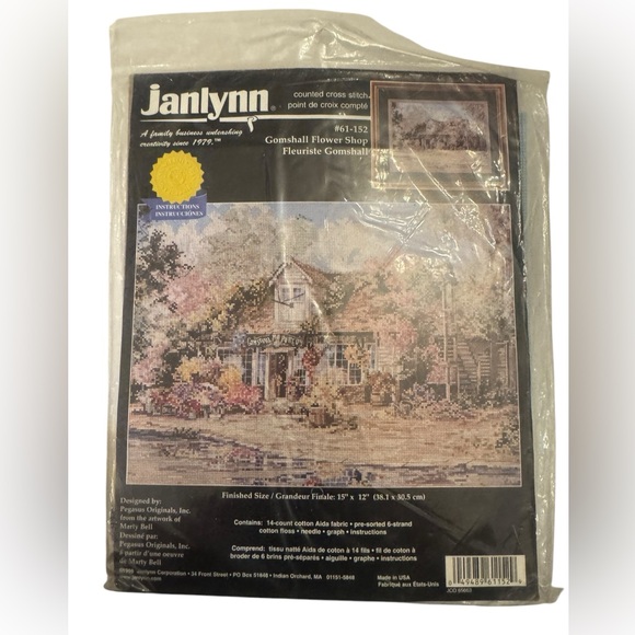 janlynn Other - Janlynn Gomshall Flower Shop Cross Stitch New